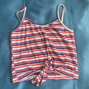 Colorful striped crop top